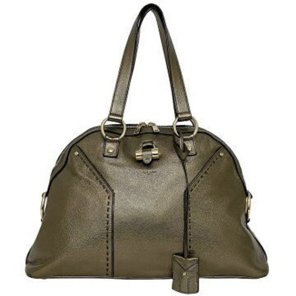 Saint Laurent Yves Muse Tote Bag YSL Leather Boston zipper key - Picture 1 of 9